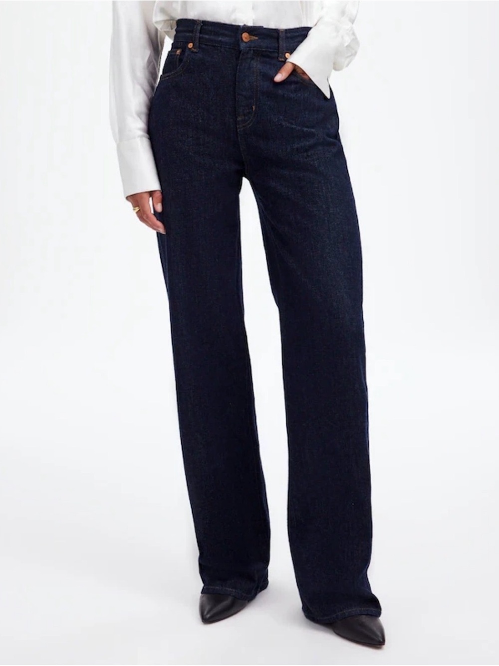 Madewell Perfect Vintage Wide Leg Jeans in Rinse Wash